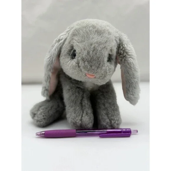 Tyco Bunny Bunny Bunnies Gray 7" Rabbit 1994 Plush Vintage Stuffed Grey Soft Toy - Picture 1 of 11